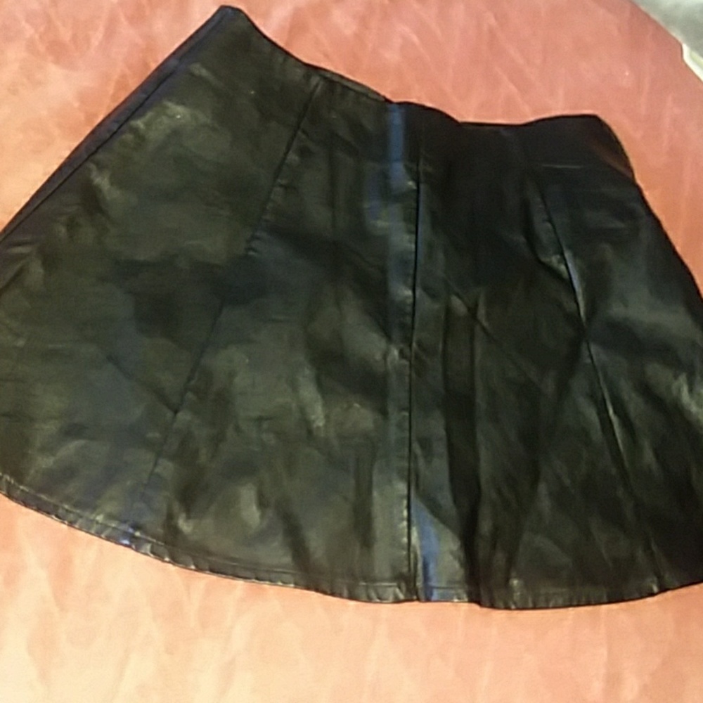 faux leather skirt